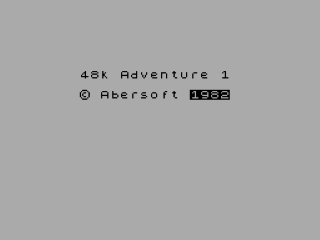 Adventure 1 title screen for ZX Spectrum